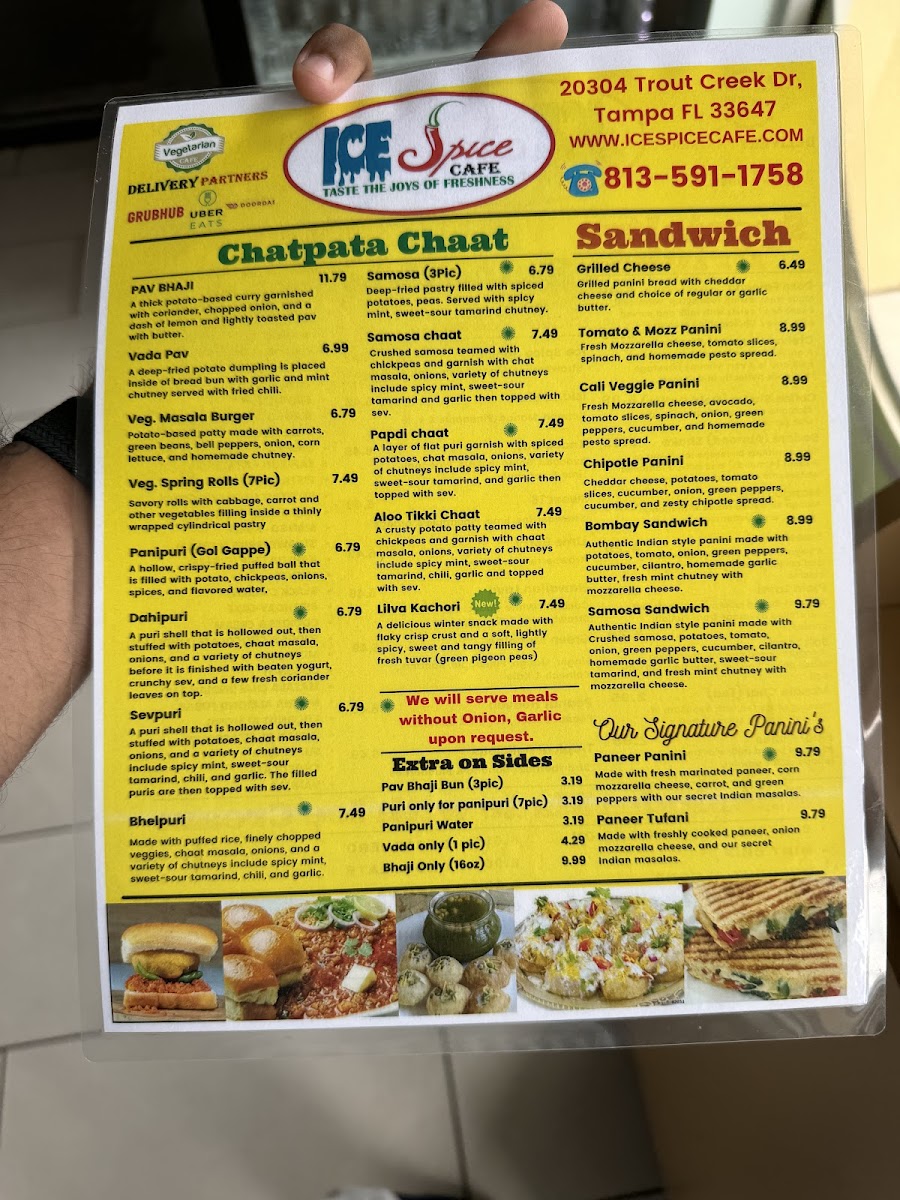 Ice Spice Indian Street Food Café Menu - Image 3