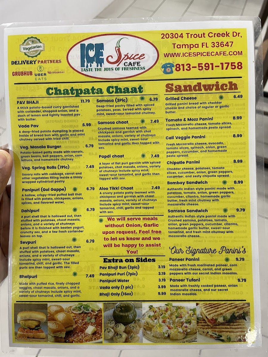 Ice Spice Indian Street Food Café Menu - Image 4